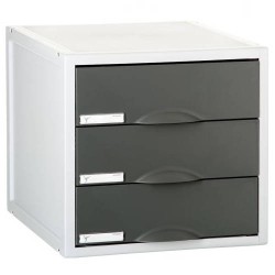 3908-MODULO ARCHISYSTEM DE 3 CAJONES 356X316X303 MM GRAFITO ARCHIVO 2000 8403C GF