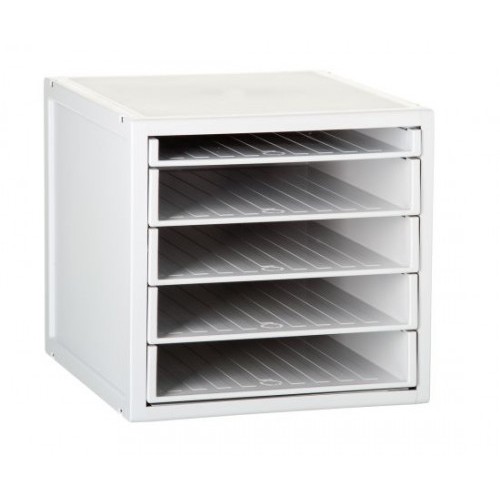 3910-MODULO ARCHISYSTEM DE 5 BANDEJAS 356X316X303 MM GRIS ARCHIVO 2000 8405B GS
