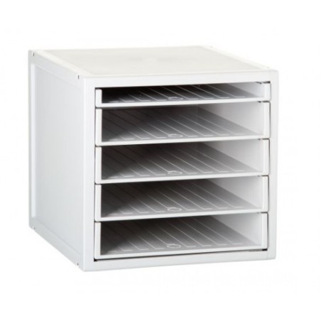 3910-MODULO ARCHISYSTEM DE 5 BANDEJAS 356X316X303 MM GRIS ARCHIVO 2000 8405B GS