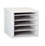 3910-MODULO ARCHISYSTEM DE 5 BANDEJAS 356X316X303 MM GRIS ARCHIVO 2000 8405B GS