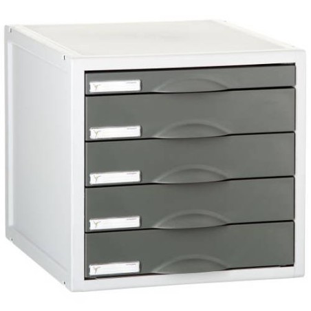 3911-MODULO ARCHISYSTEM DE 5 CAJONES 356X316X303 MM GRAFITO ARCHIVO 2000 8405C GF