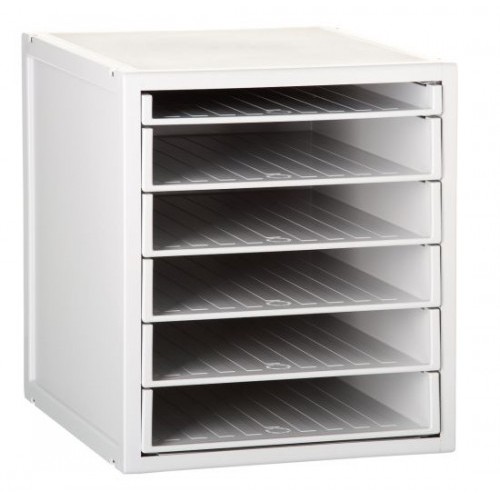 3913-MODULO ARCHISYSTEM DE 6 BANDEJAS 356X316X362 MM GRIS ARCHIVO 2000 8206B GS