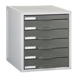 3914-MODULO ARCHISYSTEM DE 6 CAJONES 356X316X362 MM GRAFITO ARCHIVO 2000 8206C GF
