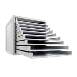 3916-MODULO ARCHISYSTEM DE 9 BANDEJAS 356X316X303 MM GRIS ARCHIVO 2000 8409B GS