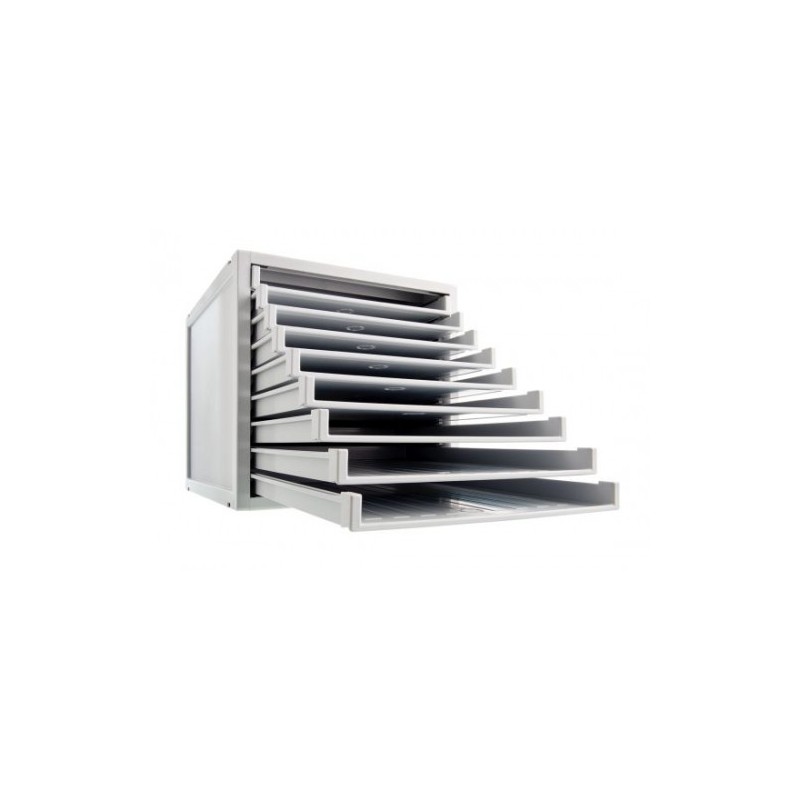 3916-MODULO ARCHISYSTEM DE 9 BANDEJAS 356X316X303 MM GRIS ARCHIVO 2000 8409B GS 3916-MODULO ARCHISYSTEM DE 9 BANDEJAS 356X316X303 MM GRIS ARCHIVO 2000 8409B GS