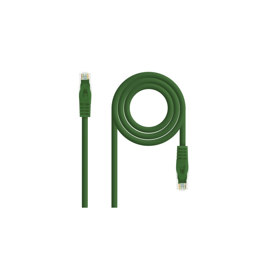 39167-Nanocable Cable de red latiguillo RJ45 LSZH Cat.6A UTP AWG24, Verde, 0.5m