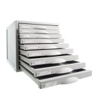 3918-MODULO ARCHISYSTEM DE 9 CAJONES 356X316X303 MM GRIS ARCHIVO 2000 8409C GS