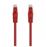 39184-Nanocable Cable de red latiguillo RJ45 LSZH Cat.6A UTP AWG24, Rojo, 1.0m
