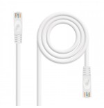 39185-Nanocable Cable de red latiguillo RJ45 LSZH Cat.6A UTP AWG24, Blanco, 1.0m