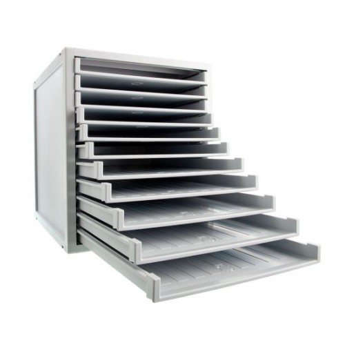 3919-MODULO ARCHISYSTEM DE 11 BANDEJAS 356X316X362 MM GRIS ARCHIVO 2000 8211B GS