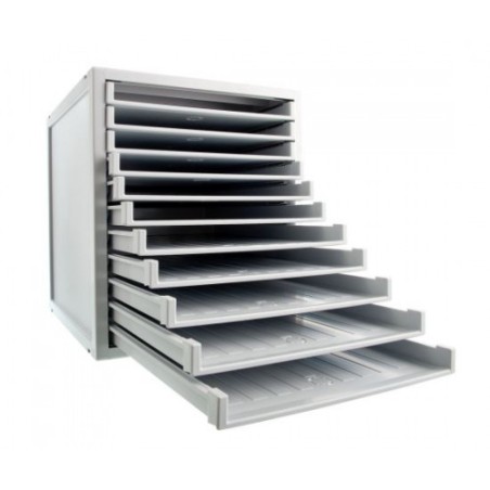 3919-MODULO ARCHISYSTEM DE 11 BANDEJAS 356X316X362 MM GRIS ARCHIVO 2000 8211B GS