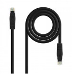 39191-Nanocable Cable de red latiguillo RJ45 LSZH Cat.6A UTP AWG24, Negro, 2.0m