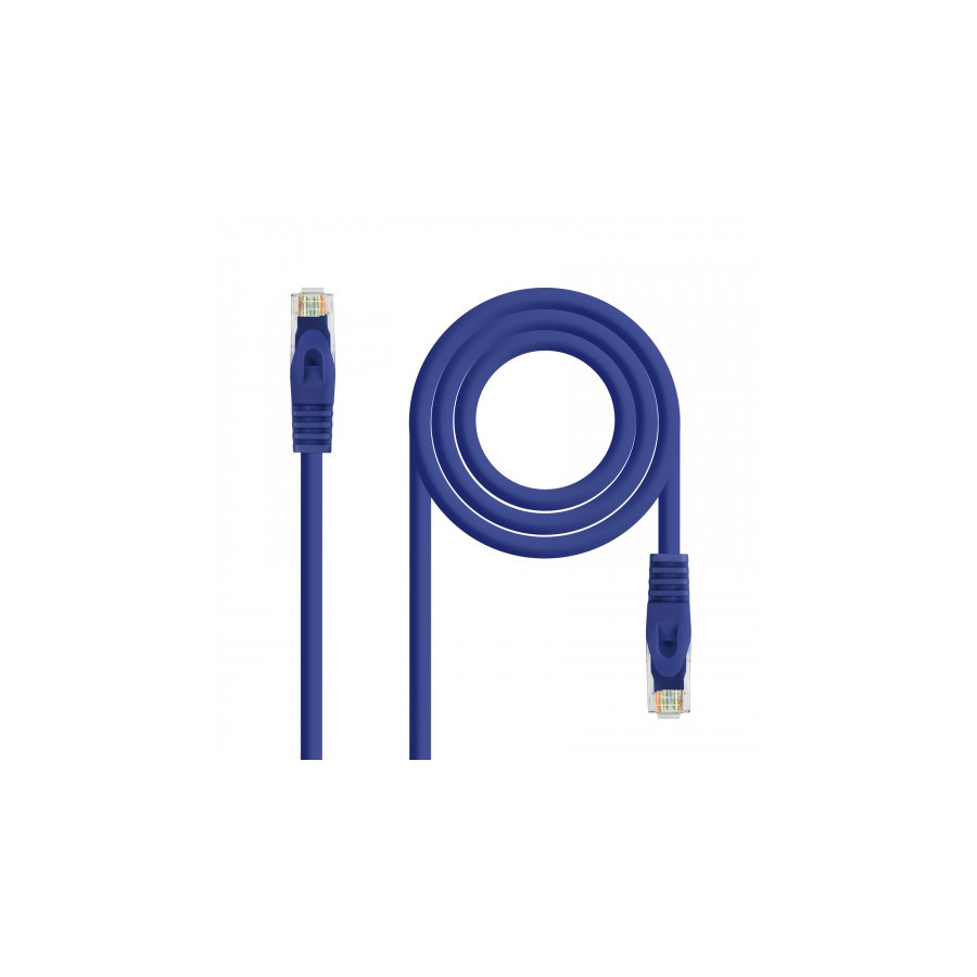 39199-Nanocable Cable de red latiguillo RJ45 LSZH Cat.6A UTP AWG24, Azul, 3.0m