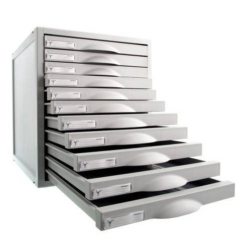3920-MODULO ARCHISYSTEM DE 11 CAJONES 356X316X362 MM GRAFITO ARCHIVO 2000 8211C GF