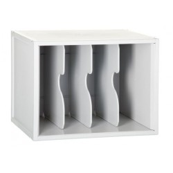 3922-MODULO ARCHISYSTEM CON 3 SEPARADORES VERTICALES 356X474X362 MM GRIS ARCHIVO 2000 8103EV GS