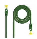 39221-Nanocable Cable de red latiguillo RJ45 LSZH Cat.6A SFTP AWG26, Verde, 0.5m