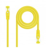 39225-Nanocable Cable de red latiguillo RJ45 LSZH Cat.6A SFTP AWG26, Amarillo, 0.5m