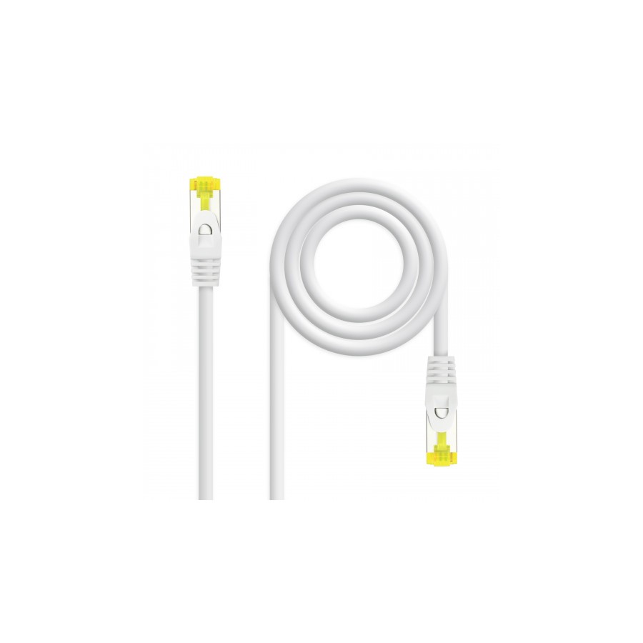 39247-Nanocable Cable de red latiguillo RJ45 LSZH Cat.6A SFTP AWG26, Blanco, 3.0 m