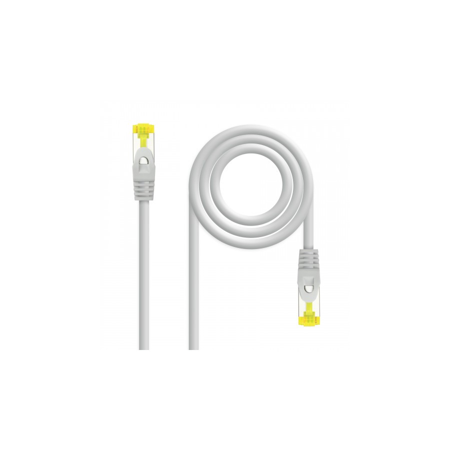 39253-Nanocable Cable de red latiguillo RJ45 LSZH Cat.6A SFTP AWG26, Gris, 15 m