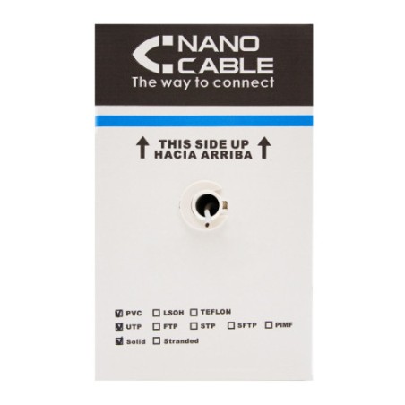 39262-Nanocable Cable Red RJ45 Cat.5e UTP Rigido AWG24 Exterior, 305 M