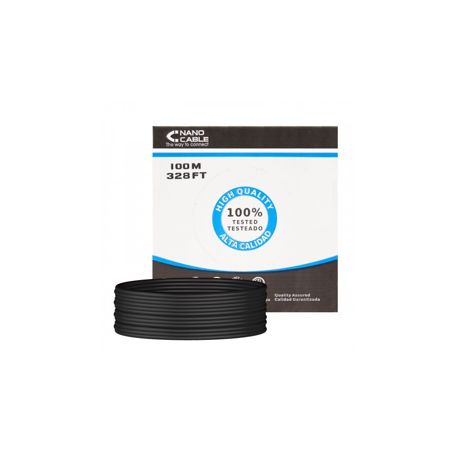 39263-Nanocable Cable Red RJ45 Cat.6 UTP Rigido AWG24 Exterior, 100 M