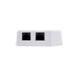 39276-Nanocable ROSETA DE SUPERFICIE PARA RJ45 CAT.6 2 TOMAS, BLANCO