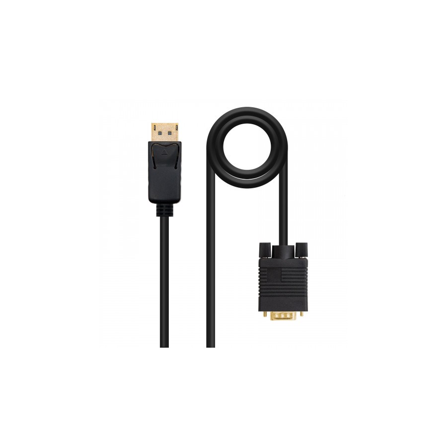 39295-Nanocable Cable conversor DISPLAYPORT a VGA, DP/M - VGA/M, Negro, 2.0 M