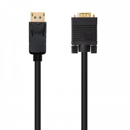 39296-Nanocable Cable conversor DISPLAYPORT a VGA, DP/M - VGA/M, Negro, 2.0 M