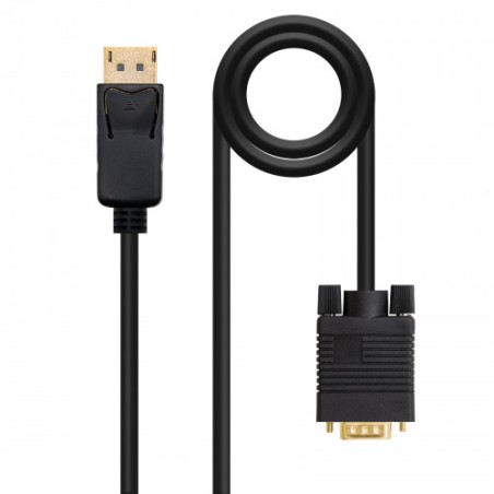 39297-Nanocable Cable conversor DISPLAYPORT a VGA, DP/M - VGA/M, Negro, 5.0 M