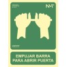 3930-SENAL "EMPUJAR BARRA PARA ABRIR PUERTA" 224X300 PVC VERDE ARCHIVO 2000 6170-01H VE