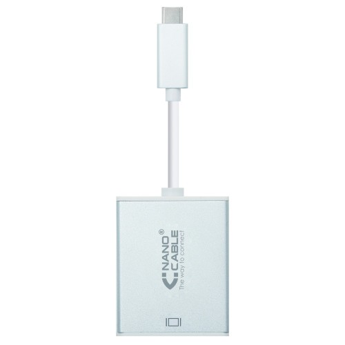 39303-Nanocable CONVERSOR USB-C A DISPLAYPORT, ALUMINIO, 15 CM