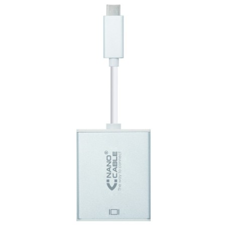 39303-Nanocable CONVERSOR USB-C A DISPLAYPORT, ALUMINIO, 15 CM