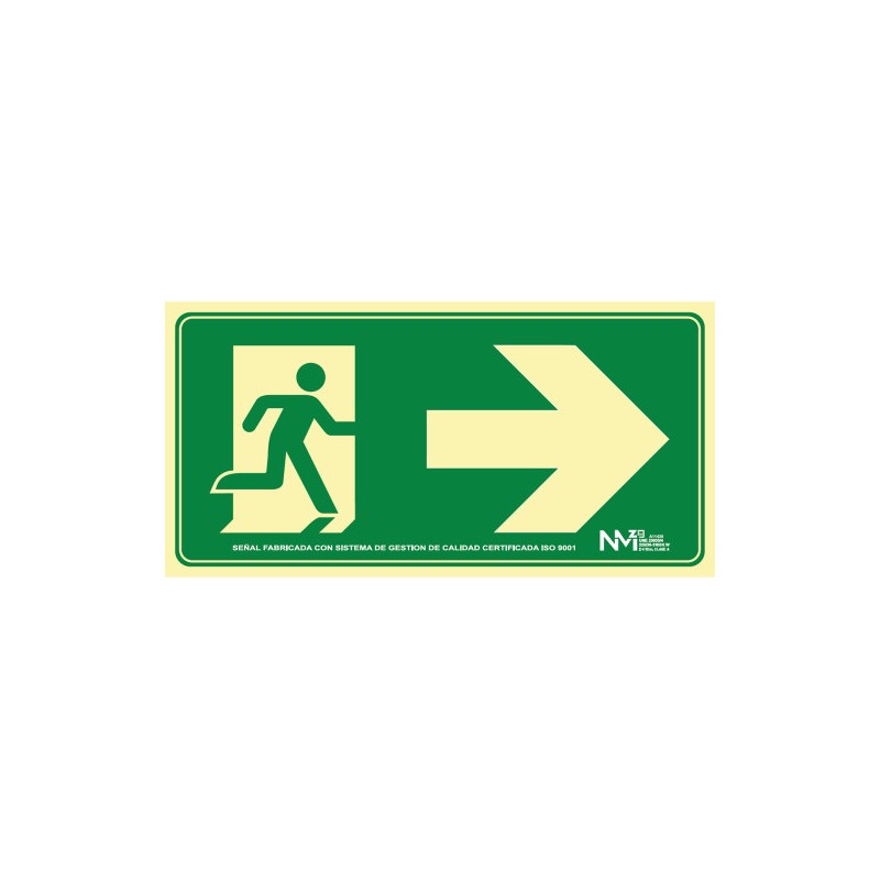 3931-SENAL HOMOLOGADA SEGURIDAD SALIDA EMERGENCIA DERECHA 320x160MM PVC VERDE ARCHIVO2000 6170-16H VE 3931-SENAL HOMOLOGADA SEGURIDAD SALIDA EMERGENCIA DERECHA 320x160MM PVC VERDE ARCHIVO2000 6170-16H VE