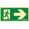 3931-SENAL HOMOLOGADA SEGURIDAD SALIDA EMERGENCIA DERECHA 320x160MM PVC VERDE ARCHIVO2000 6170-16H VE