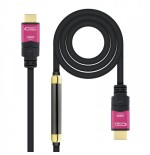 39315-Nanocable 10.15.3730 cable HDMI 30 m HDMI tipo A (Estandar) Negro, Rosa