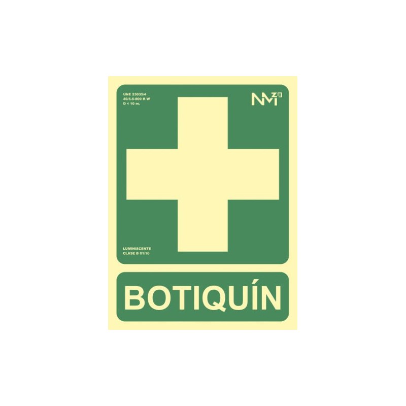 3932-SENAL "BOTIQUIN" 224X300 PVC VERDE ARCHIVO 2000 6170-05H VE 3932-SENAL "BOTIQUIN" 224X300 PVC VERDE ARCHIVO 2000 6170-05H VE