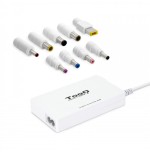 39329-TooQ Cargador automatico universal slim multi tension para portatil 100W con USB 2A y 9 conectores