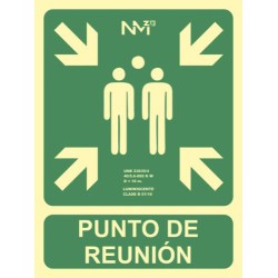 3933-SENAL "PUNTO DE REUNION" 224X300 PVC VERDE ARCHIVO 2000 6170-07H VE
