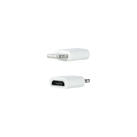 39394-Nanocable Adaptador Lightning a Micro USB, Lightning/M-Micro B/H Blanco