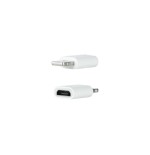 39394-Nanocable Adaptador Lightning a Micro USB, Lightning/M-Micro B/H Blanco
