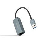 39429-Nanocable Conversor USB 3.0 a Ethernet Gigabit 10/100/1000 Mbps, Aluminio, Gris, 15 cm
