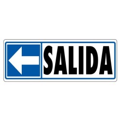 3943-SENAL "SALIDA (IZQUIERDA)" 175X65 PVC GRIS ARCHIVO 2000 6177-05 GS