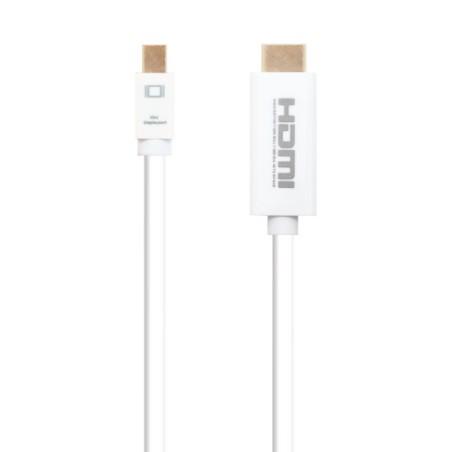 39446-Nanocable Cable conversor Mini DP a HDMI, Mini DP/M - HDMI/M, Blanco, 2.0 M