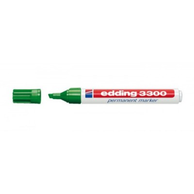 MARCADOR PERMANENTE PUNTA BISELADA 1 5MM 3300 VERDE EDDING 3300 04