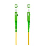 39467-Nanocable Cable de Fibra Optica SC/APC a SC/APC Monomodo Simplex LSZH, Amarillo, 20m