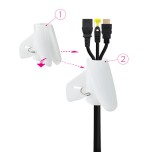 39477-Nanocable Organizador de Cables Flexible 25 mm, Blanco, 1 m