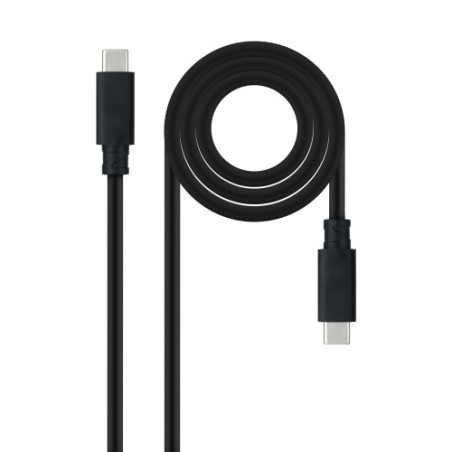 39482-Nanocable Cable USB 3.1 Gen2 10Gbps 5A, 4K/60Hz, USB-C/M-USB-C/M, Negro, 0.5 m