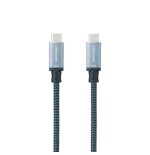 39485-Nanocable Cable USB 3.1 Gen2 10Gbps 5A, 4K/60Hz, USB-C/M-USB-C/M, Gris/Negro, 0.5 m