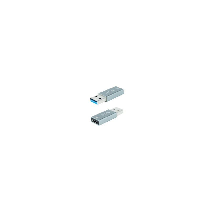 39499-Nanocable Adaptador USB-A 3.1 GEN2 a USB-C, USB-A/M-USB-C/H, Gris