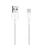 39502-Nanocable Cable Lightning a USB-A, Lightning/M -USB A/M, Blanco, 50 cm